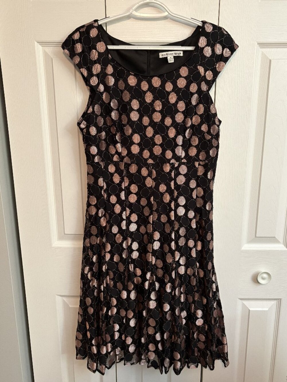 EUC Madison Leigh Polka Dot A-Line Dress